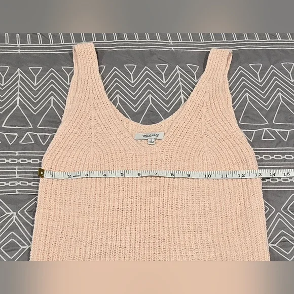 Madewell Monterey Sweater Tank In Lucid Pink Size Medium - Picture 4 of 6